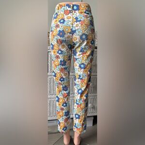 Lucy & Yak High Rise Pants Organic Cotton MultiColor Floral Print in Size 24